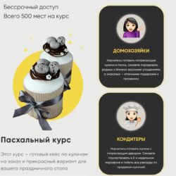 Пасхальный курс. Куличи + Марафон (Алина Макарова, cake school)