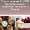 Просто скажите CHEESE. Тариф Все и сразу (Юлия Залесских)