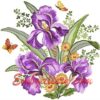 Дизайн машинной вышивки "Ирисы и маргаритки"_302 х 301 мм [embgallery]