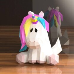 [WonderMingStudio] Единорог. Papercraft