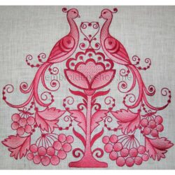 Дизайн машинной вышивки "Рушник с птицами wed0005_195x279 мм (+2 части)" [Embroideryshop]