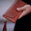 Кожаный бумажник для денег, карт, смартфона (HahnsAtelier)